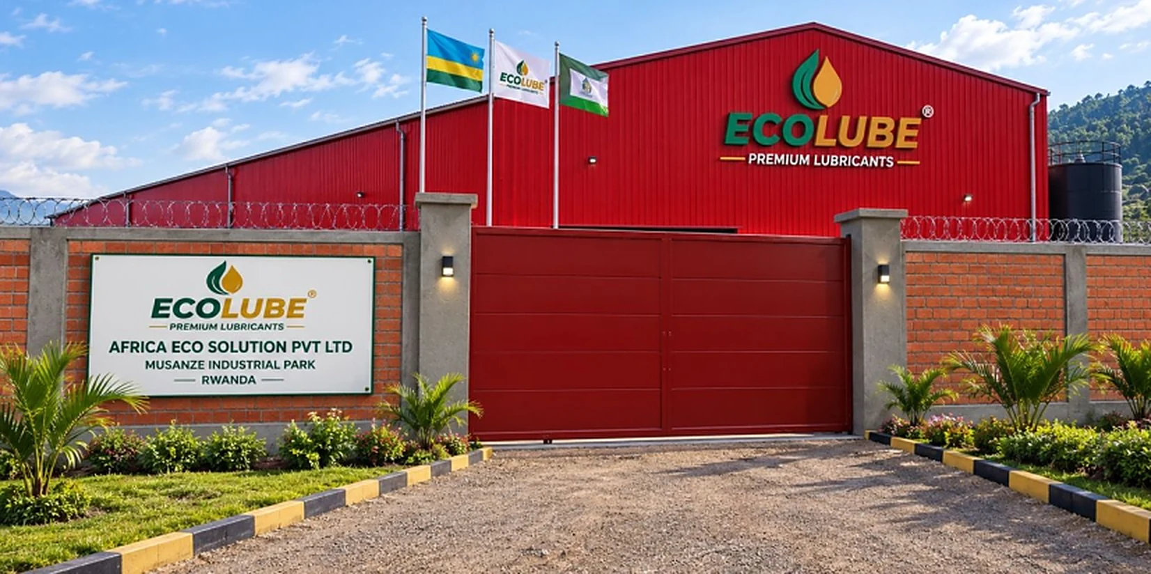 ECO LUBE manufacturing facility at Musanze Industrial Park, Rwanda