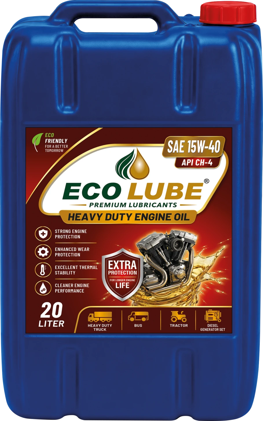 ECO LUBE Heavy Duty Engine Oil SAE 15W-40, 20 L pack
