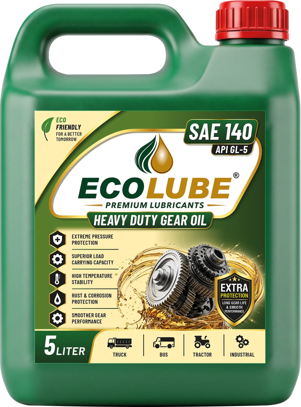 ECO LUBE Gear Oil SAE 140, 5 L pack